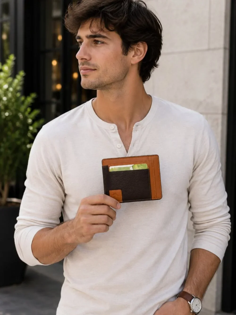 Tommy Bahama Brown/Tan Leather Wallet